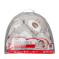 Luxury minky play blanket with melody PlayTo teddy bear (Damaged package)