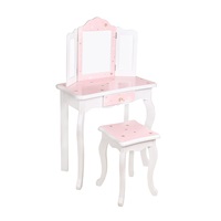 Baby Mix Children‘s Pink Wooden Dressing Table