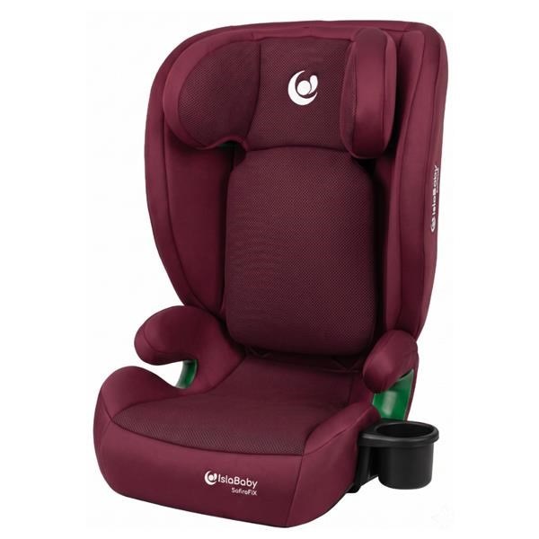 IslaBaby SafiroFix i-Size – car seat 100–150 cm, 15–36 kg with ISOFIX | Mesh Burgundy