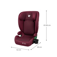 IslaBaby SafiroFix i-Size – car seat 100–150 cm, 15–36 kg with ISOFIX | Mesh Burgundy