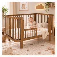 Children‘s Oval Baby Cot New Baby Klara Walnut