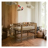 Children‘s Oval Baby Cot New Baby Klara Walnut