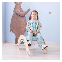 Wooden Montessori Balance Rocker Natural