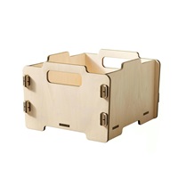 Wooden Toy Storage Box Natural