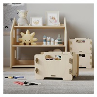 Wooden Toy Storage Box Natural