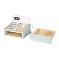 Wooden Toy Cash Register with Accessories