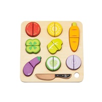 Wooden Montessori Vegetable Sorter with Cutting Vegetables