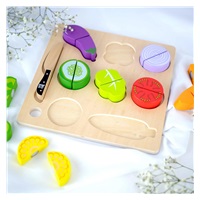 Wooden Montessori Vegetable Sorter with Cutting Vegetables