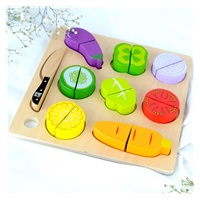 Wooden Montessori Vegetable Sorter with Cutting Vegetables