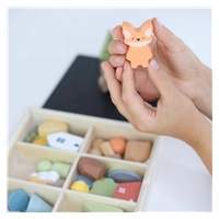 Wooden Montessori Forest Figure Set 40 Pieces