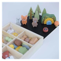 Wooden Montessori Forest Figure Set 40 Pieces