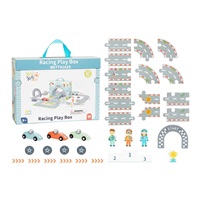 Portable Race Track Playset with Cars