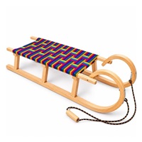 Classic wooden sled with pull rope and 120 cm BAYO