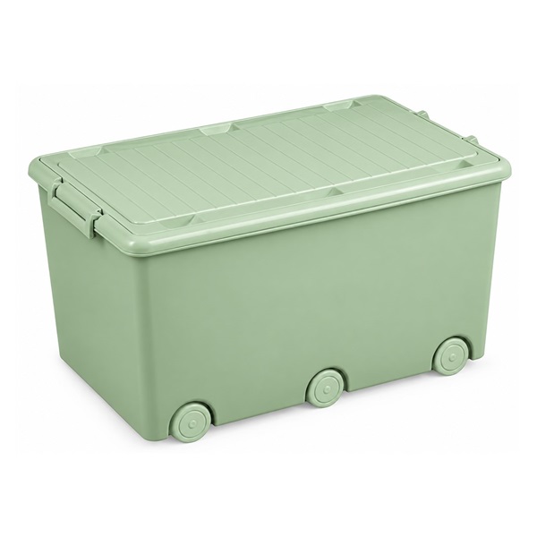 Multipurpose toy box on wheels Tega light green