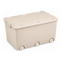 Multipurpose toy box on wheels Tega light beige