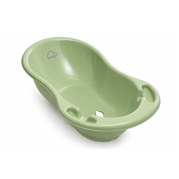 Anatomical bathtub with drain 102 cm Turtle light green
