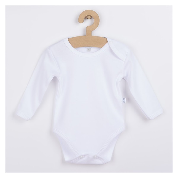 Baby bodysuit with long sleeves Bobas Fashion white, size 62 (3-6m)