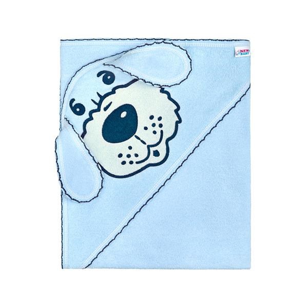 Baby terry towel 80x80 doggy blue