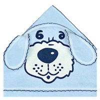 Baby terry towel 80x80 doggy blue