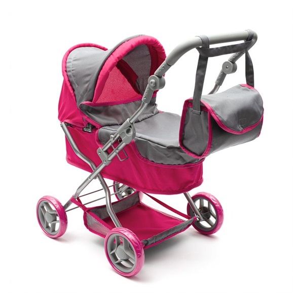 Deep Baby Mix Viola doll stroller pink and grey