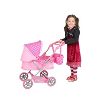 PlayTo Viola deep doll stroller light pink
