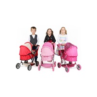 PlayTo Viola deep doll stroller pink