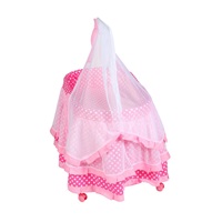 Basket for dolls Baby Mix Nikolka light pink