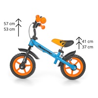 Kids bike Milly Mally Dragon with brake orange-blue